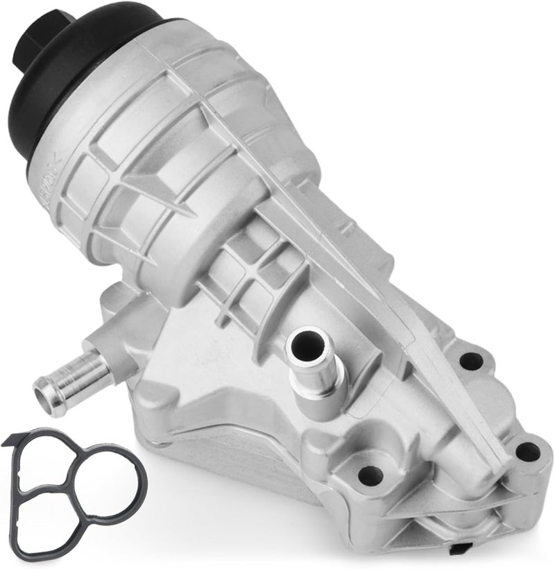 MUNIK 2701800810 Engine Oil Cooler Aluminum for Mercedes-Benz A,B,CLA,GLA Class W176 W246 C117 X156 A180 200 260 B180 200 260 CLA180 200 220 260 GLA 200 260 Replat# 2701800610 270180050064 - Image 1
